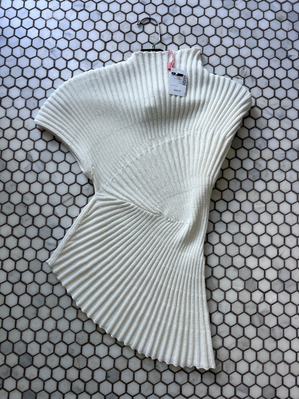 Cult Gaia Annemie Knit Top - Off White - Size Large (NWT)
